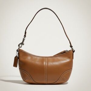 COACH Soho Mini Hobo Camel Tan Leather Crescent Y2K Shoulder Bag 4283